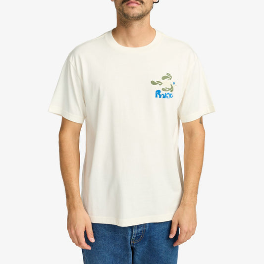 RVCA LA Fishschool T-Shirt Antique White