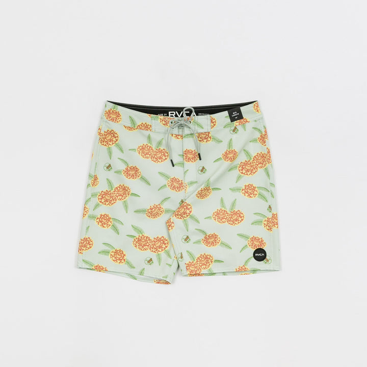 RVCA Luke P Floral Trunk Boardshorts Green Tea 30