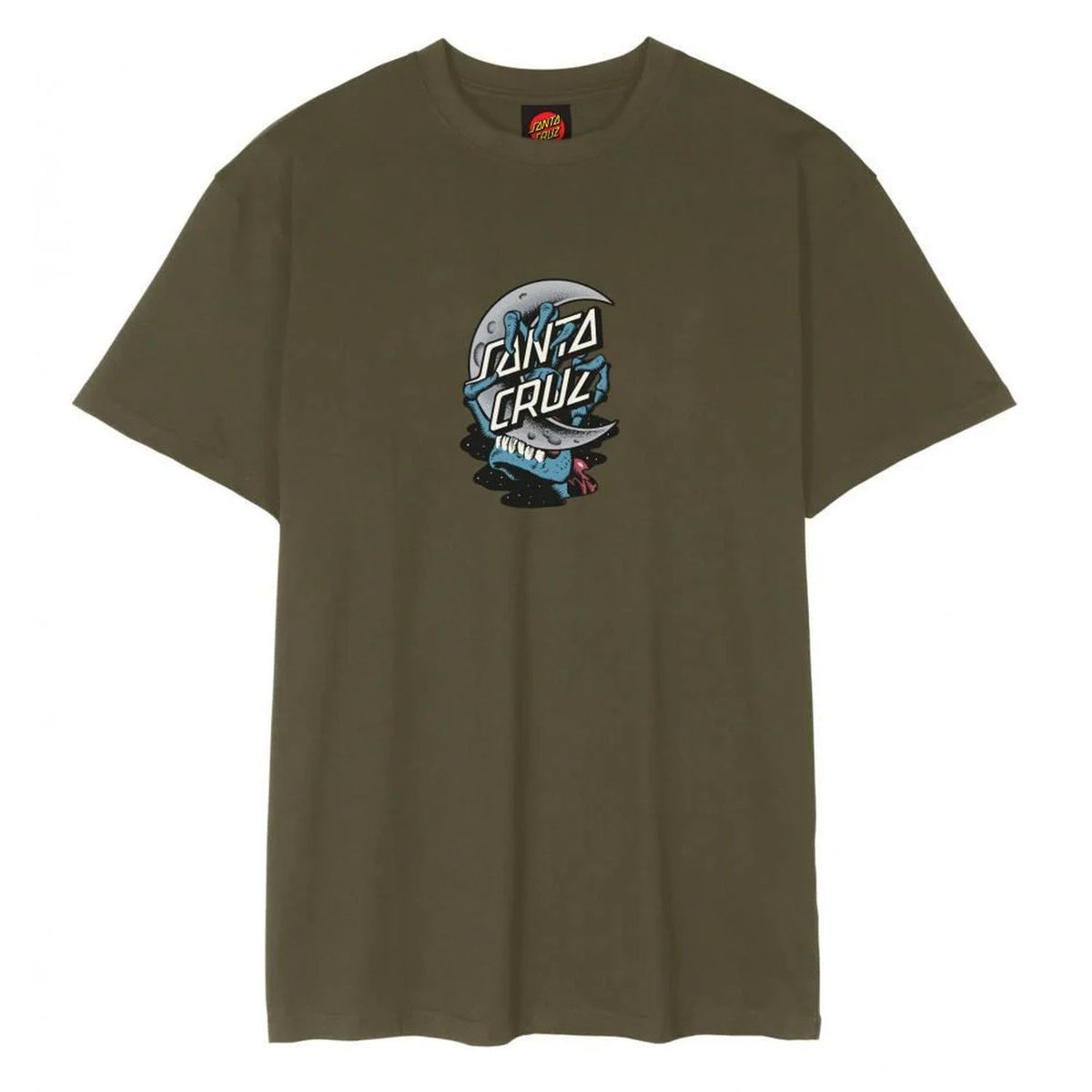 Santa Cruz Crescent Bone Hand T-Shirt Uniform Green