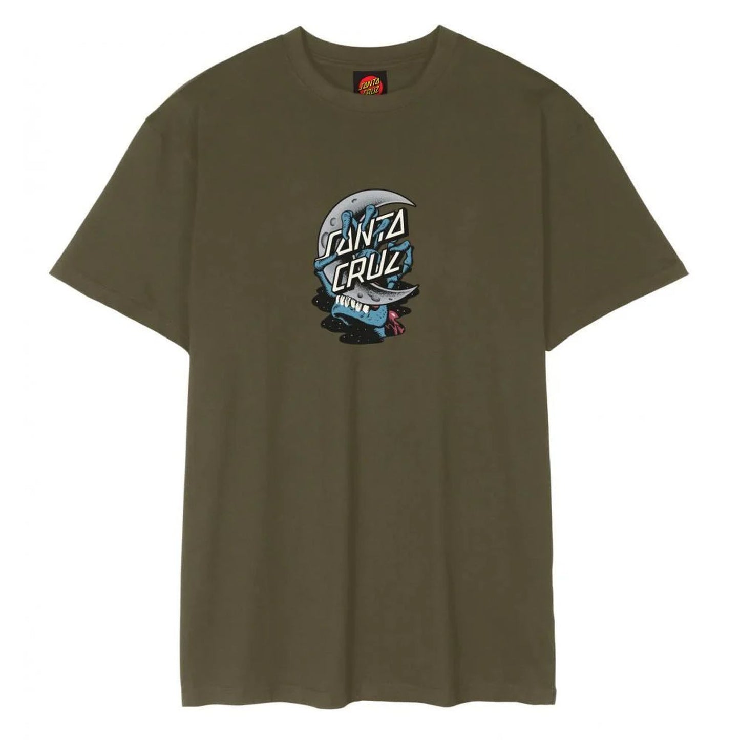 Santa Cruz Crescent Bone Hand T-Shirt Uniform Green