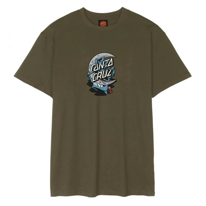 Santa Cruz Crescent Bone Hand T-Shirt Uniform Green