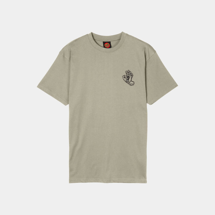 Santa Cruz Stamped Screaming Hand T-Shirt Stone Grey