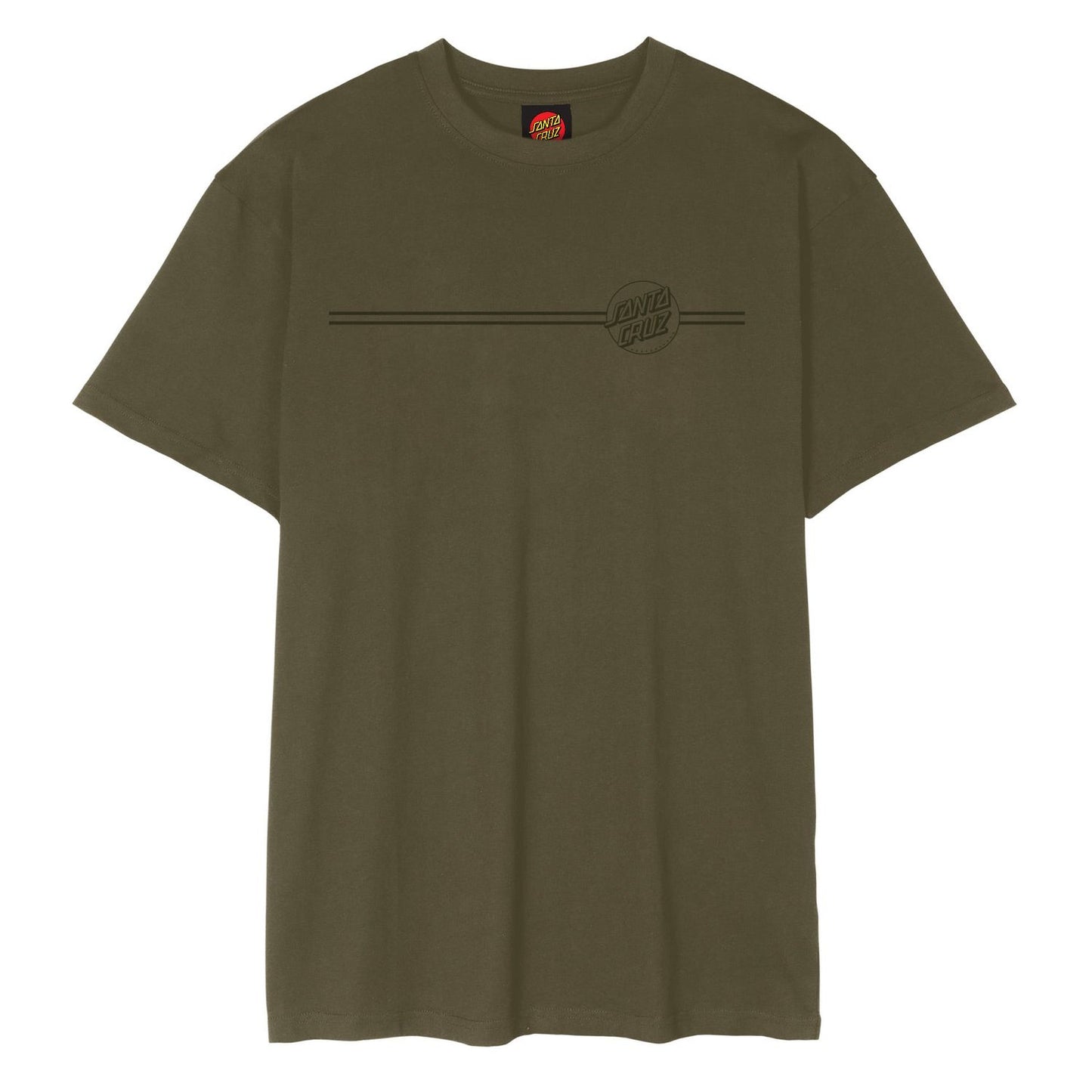 Santa Cruz Tonal Opus Dot Stripe T-Shirt Uniform Green