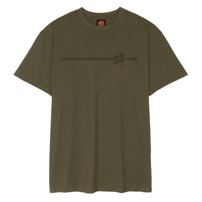 Santa Cruz Tonal Opus Dot Stripe T-Shirt Uniform Green