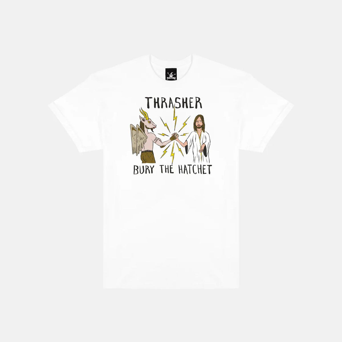 Thrasher X Toy Machine B.T.H. T-Shirt White
