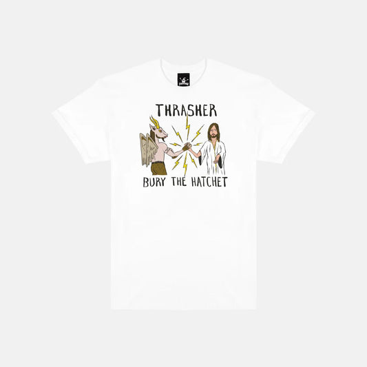 Thrasher X Toy Machine B.T.H. T-Shirt White