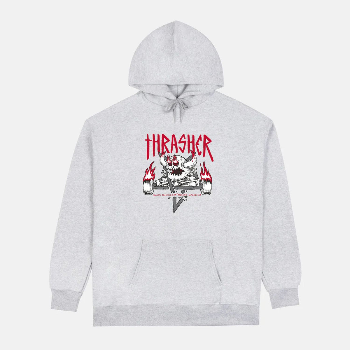 Thrasher X Toy Machine Monster-Gram Hoodie Ash Grey