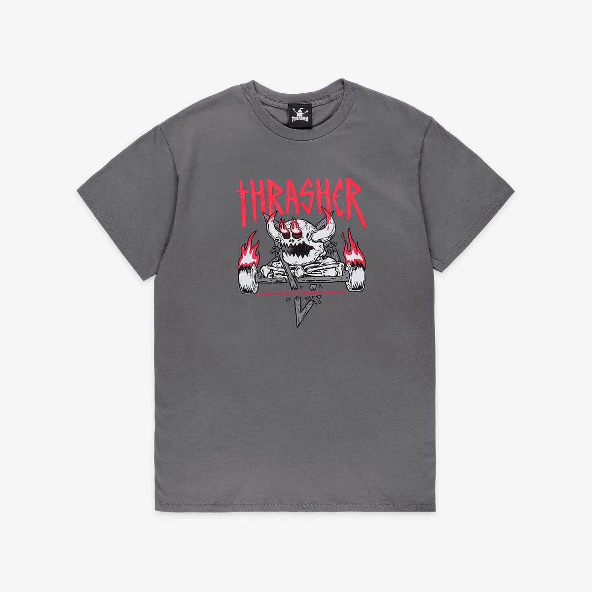 Thrasher X Toy Machine Monster-Gram T-Shirt Charcoal