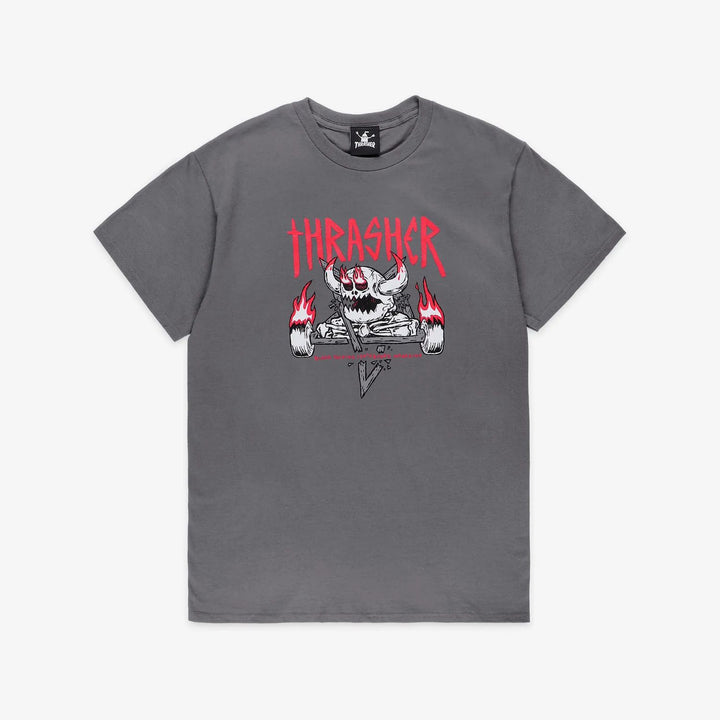 Thrasher X Toy Machine Monster-Gram T-Shirt Charcoal