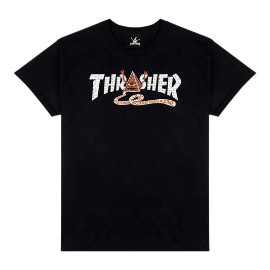Thrasher X Toy Machine Pyramid T-Shirt Black