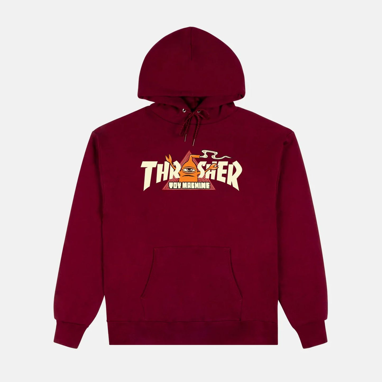 Thrasher X Toy Machine Vortex Hoodie Maroon