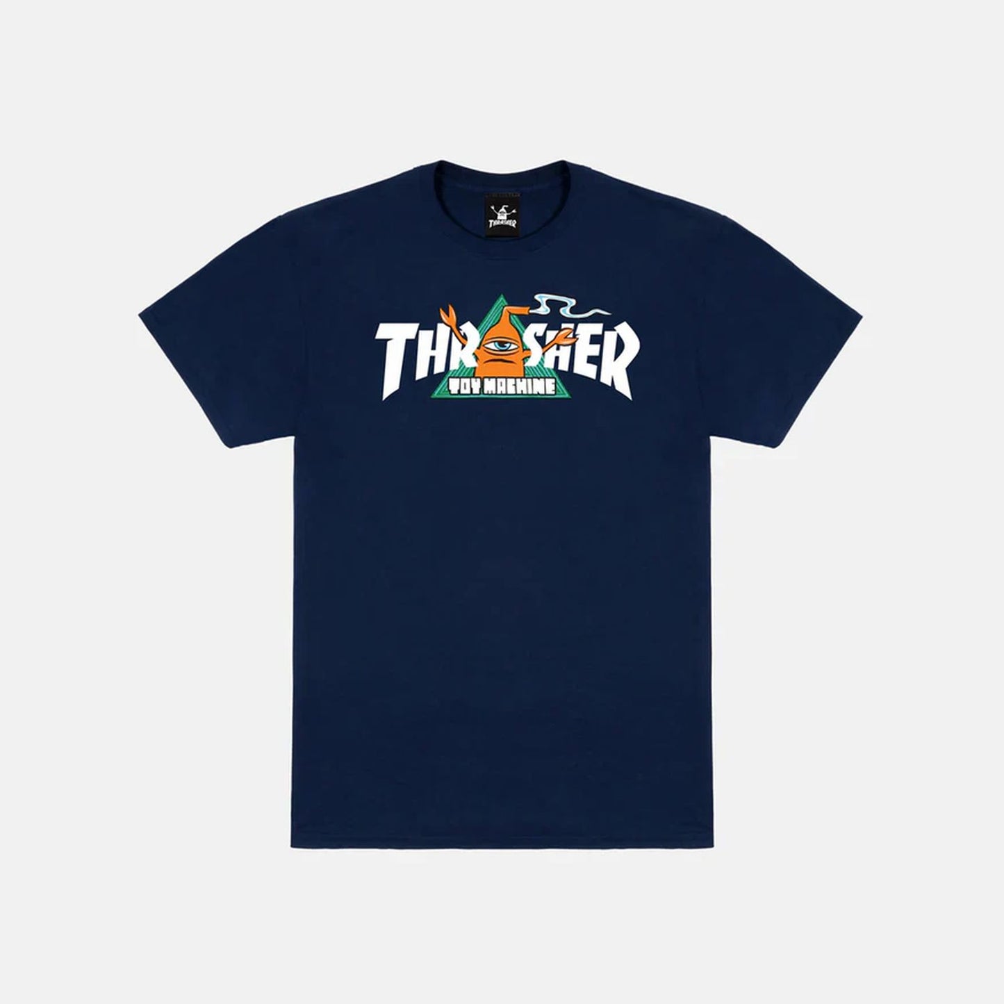 Thrasher X Toy Machine Vortex T-Shirt Navy