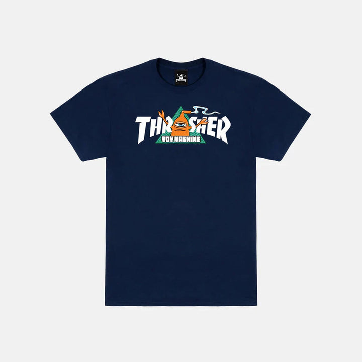 Thrasher X Toy Machine Vortex T-Shirt Navy