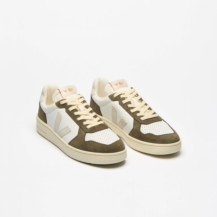 VEJA V-82 Leather Shoes White Natural Khaki