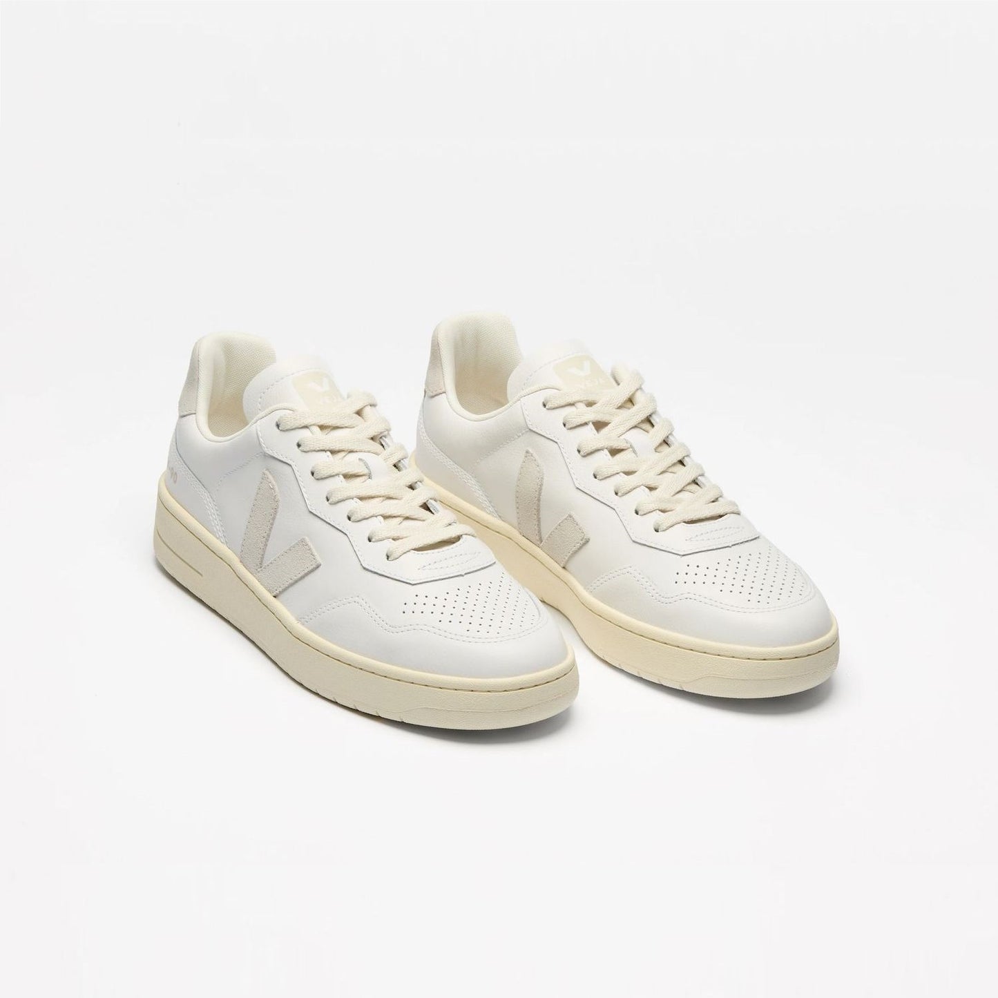 VEJA V-90 Leather Shoes White Natural