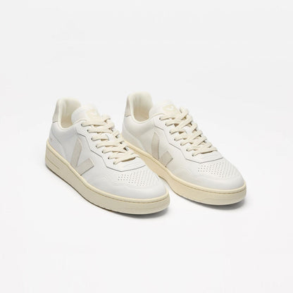 VEJA V-90 Leather Shoes White Natural