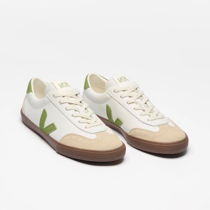 VEJA Volley Leather/Suede Shoes White Kiwi Bark