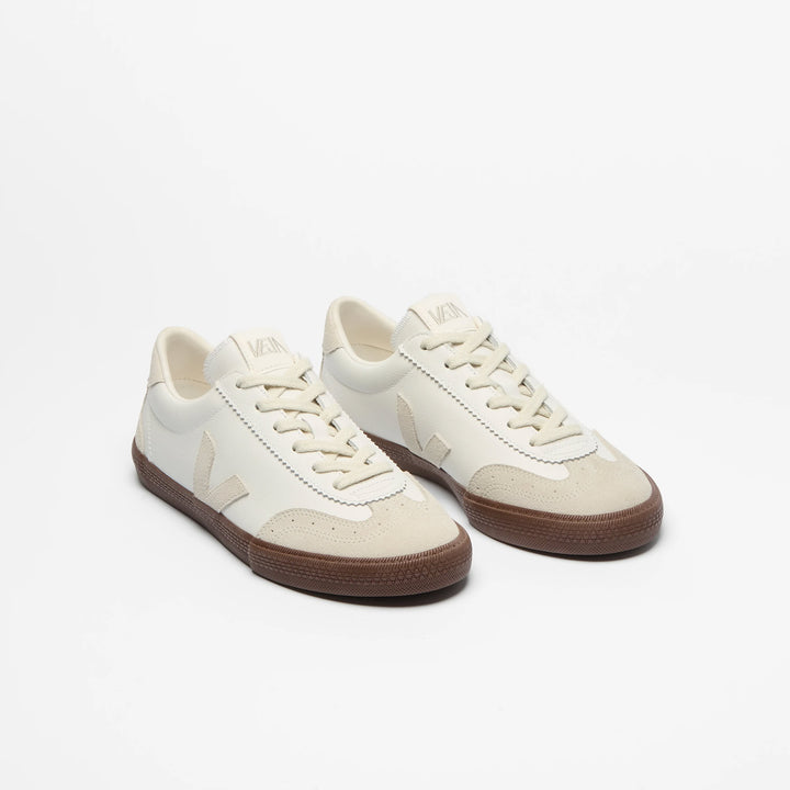 VEJA Volley Leather/Suede Shoes White Natural Bark