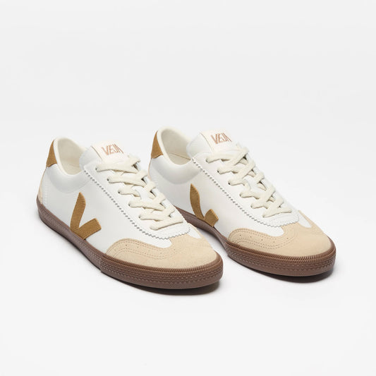 VEJA Volley Leather/Suede Shoes White Tent Bark