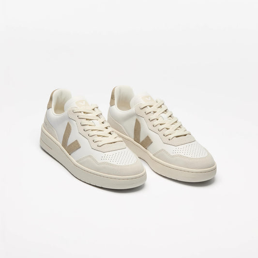VEJA V-90 Leather Shoes White Taupe