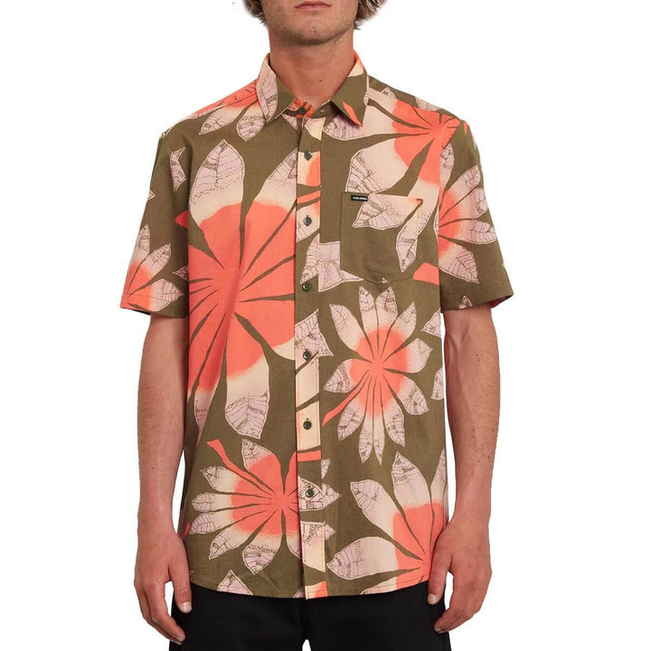 Volcom Bloomin Shirt Martini Olive L