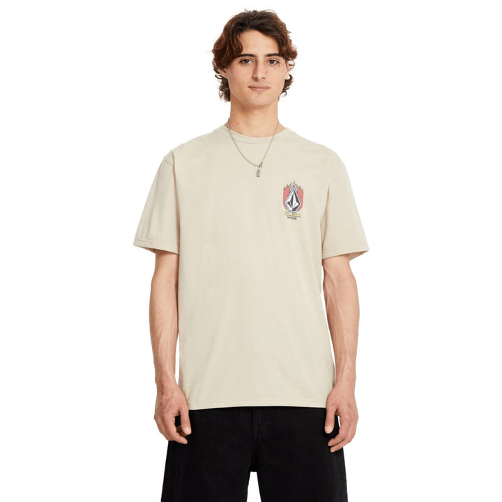 Volcom Draggin Stone T-Shirt Light Khaki