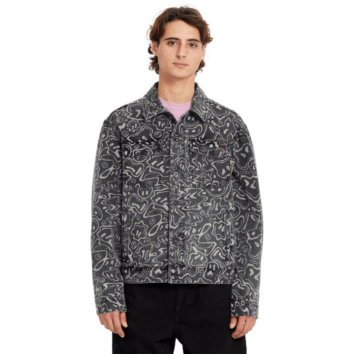 Volcom FA Rygalski Denim Jacket Black Print