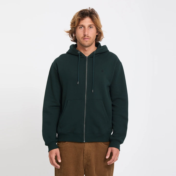 Volcom Single Stone Zip Hoodie Scarab