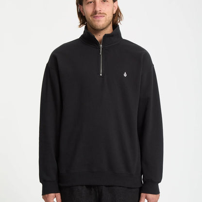 Volcom Single Stone Quarter Zip Sweatshirt Black