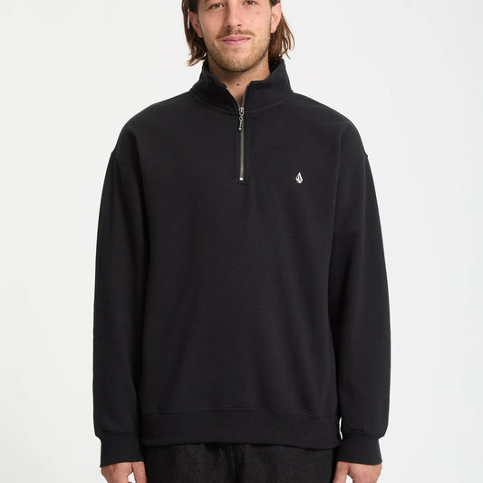 Volcom Single Stone Quarter Zip Sweatshirt Black