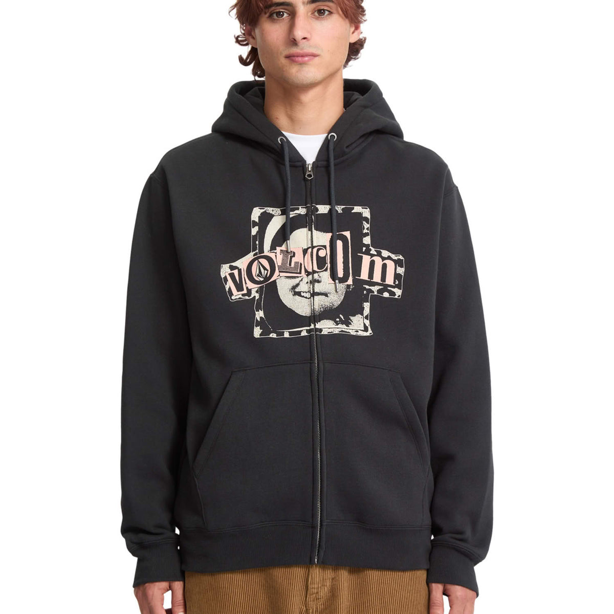Volcom Stick Stoner Zip Hoodie Antique Black