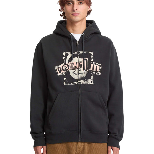 Volcom Stick Stoner Zip Hoodie Antique Black