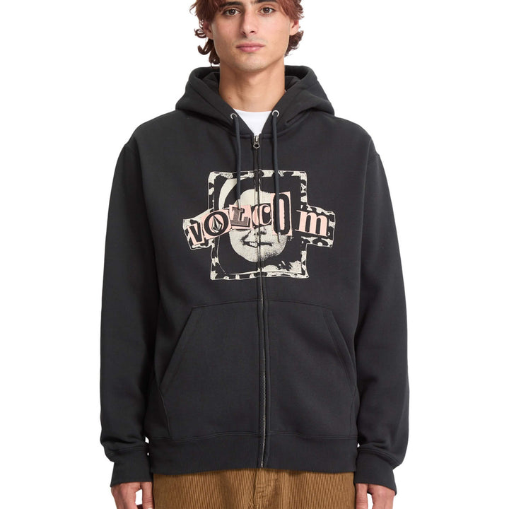 Volcom Stick Stoner Zip Hoodie Antique Black