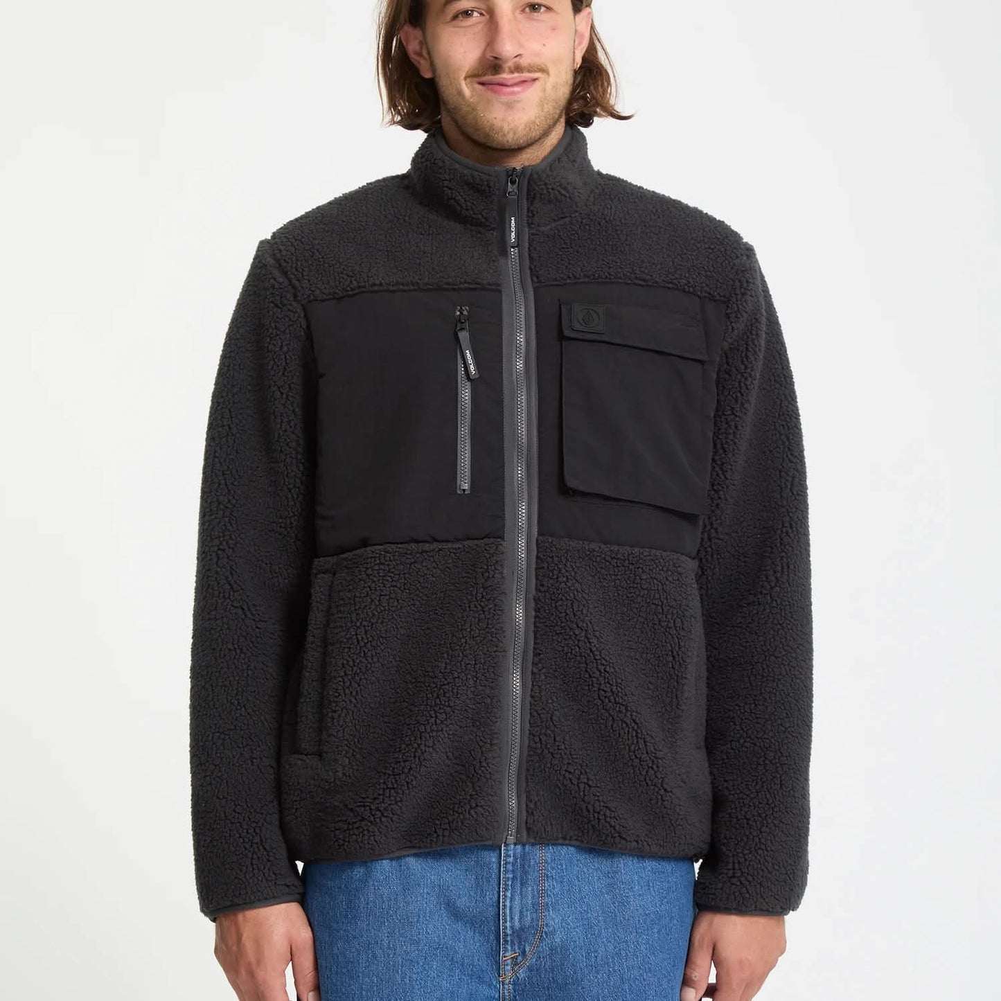 Volcom Storm Stone Zip Sweatshirt Asphalt Black