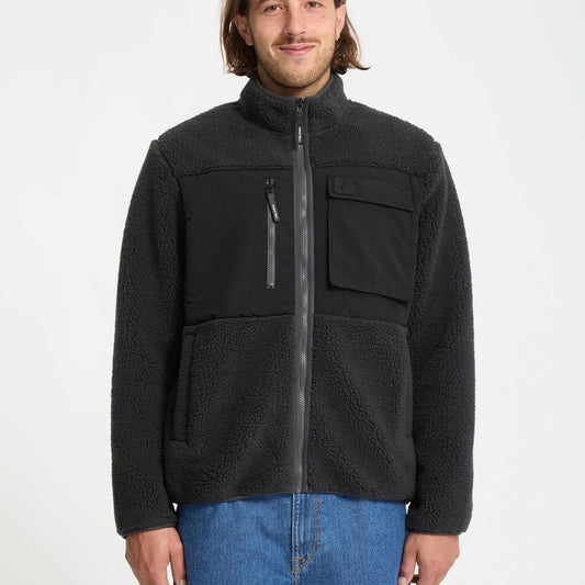 Volcom Storm Stone Zip Sweatshirt Asphalt Black