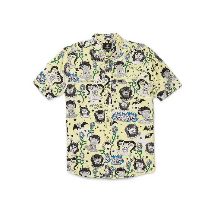 Volcom Surf Vitals Ozzy Woven Shirt Glimmer Yellow M